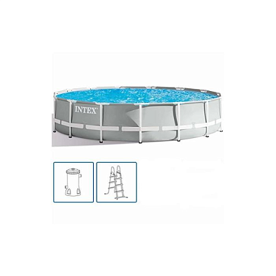 Каркасный бассейн Intex 26718, Prism Frame 366х122см, фильтр-насос, лестница, 10685л