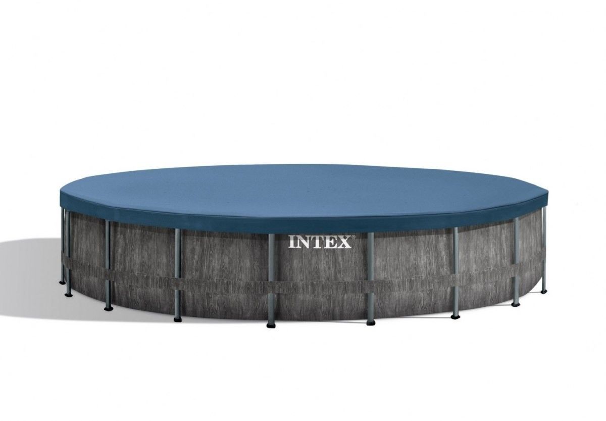 Каркасный бассейн Intex 26742, Prism Frame 457х122см "Greywood" 16805л, фильтр-насос, лестница, тент, подстилка фото 5