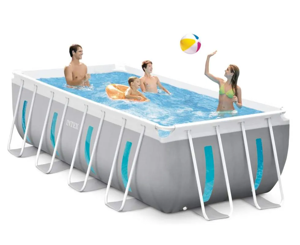 Каркасный бассейн Intex 26770, Clearview 400х200х122см, 8418л, фильтр-насос, лестница, тент, подстилка фото 3
