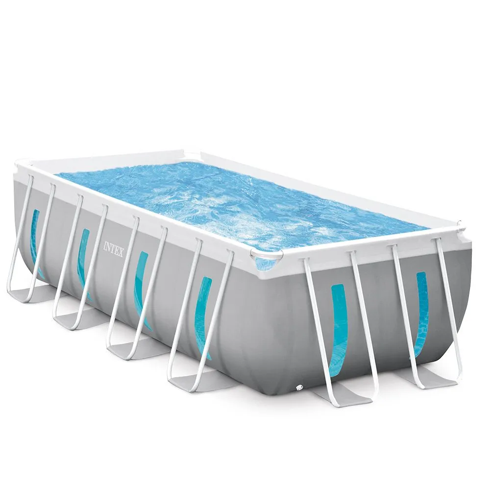 Каркасный бассейн Intex 26770, Clearview 400х200х122см, 8418л, фильтр-насос, лестница, тент, подстилка фото 2