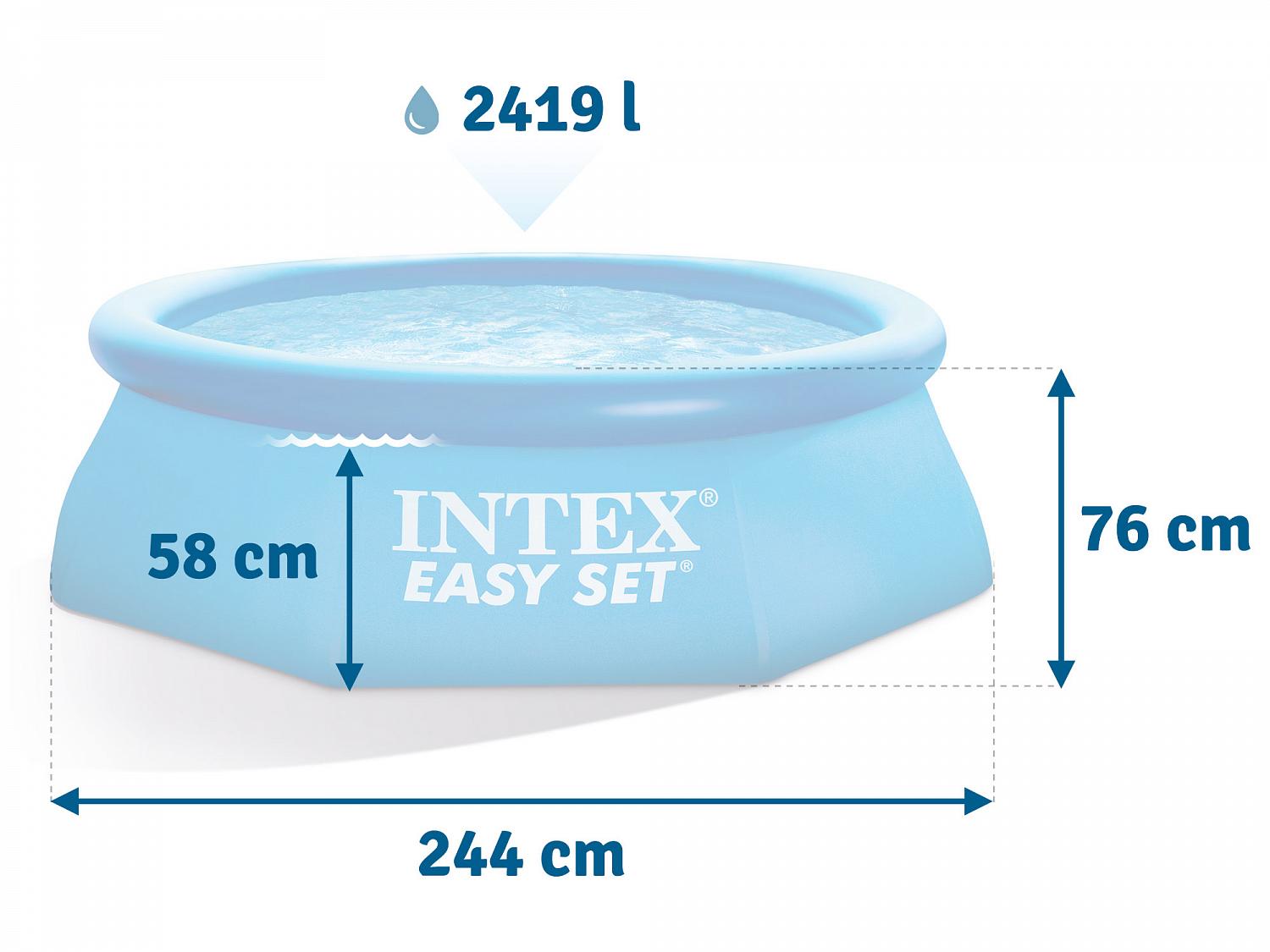 Бассейн Easy Set 244х76см, 2419л, Intex, 28110 фото 4