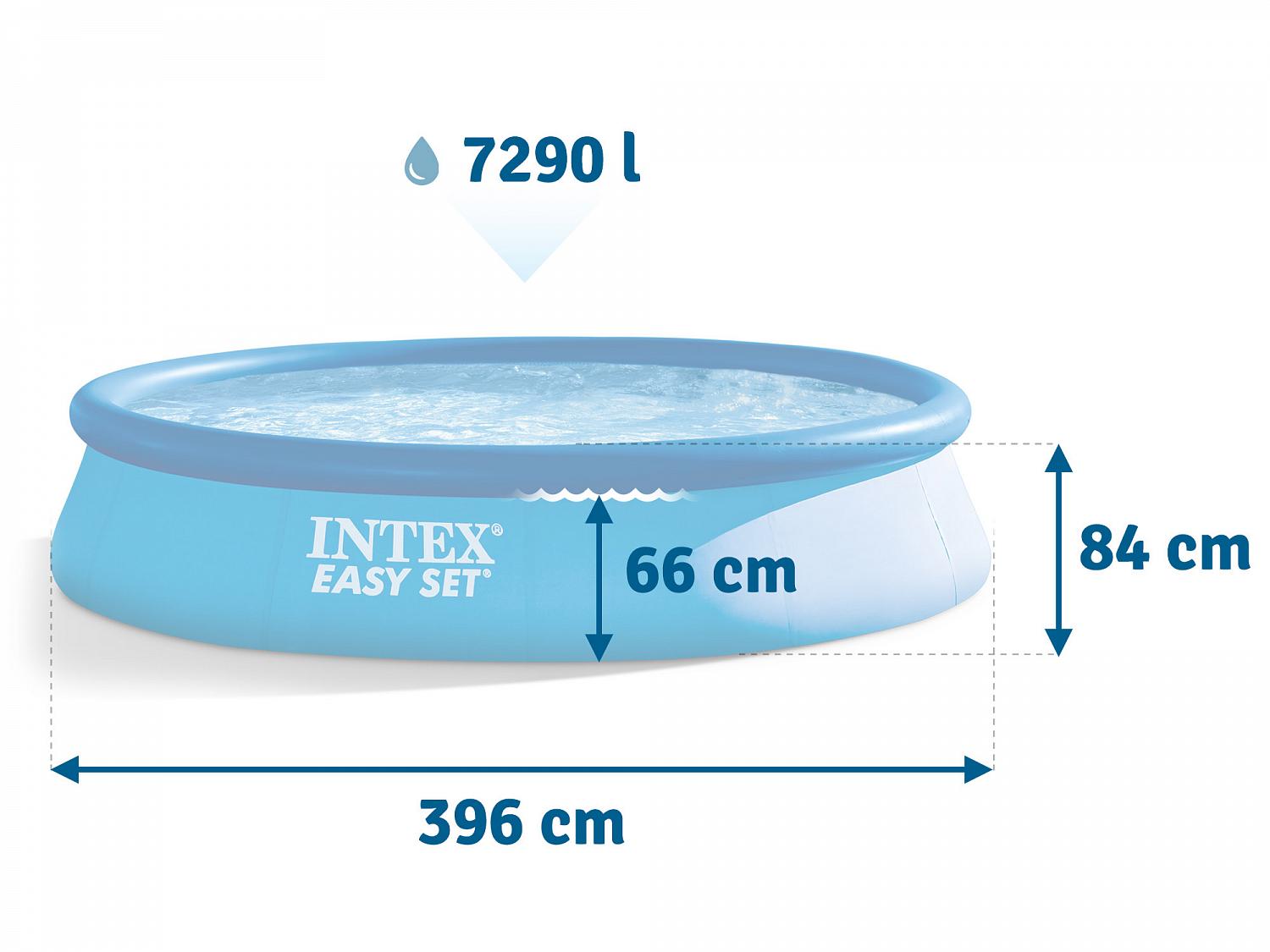 Бассейн Easy Set 396х84см, 7290л, фил.-насос 2006л/ч, Intex, 28142 фото 2