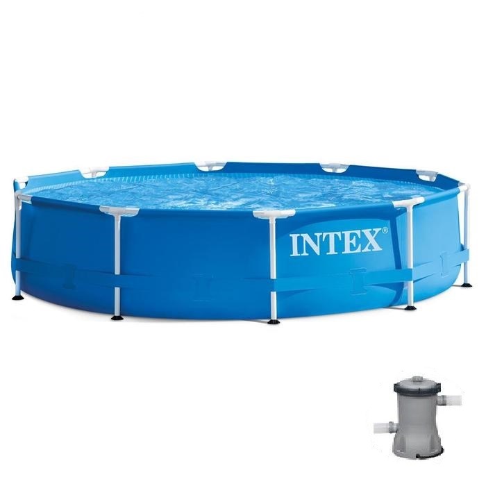 Каркасный бассейн Intex 28202, Metal Frame 305х76см, 4485л, фильтр-насос фото 2