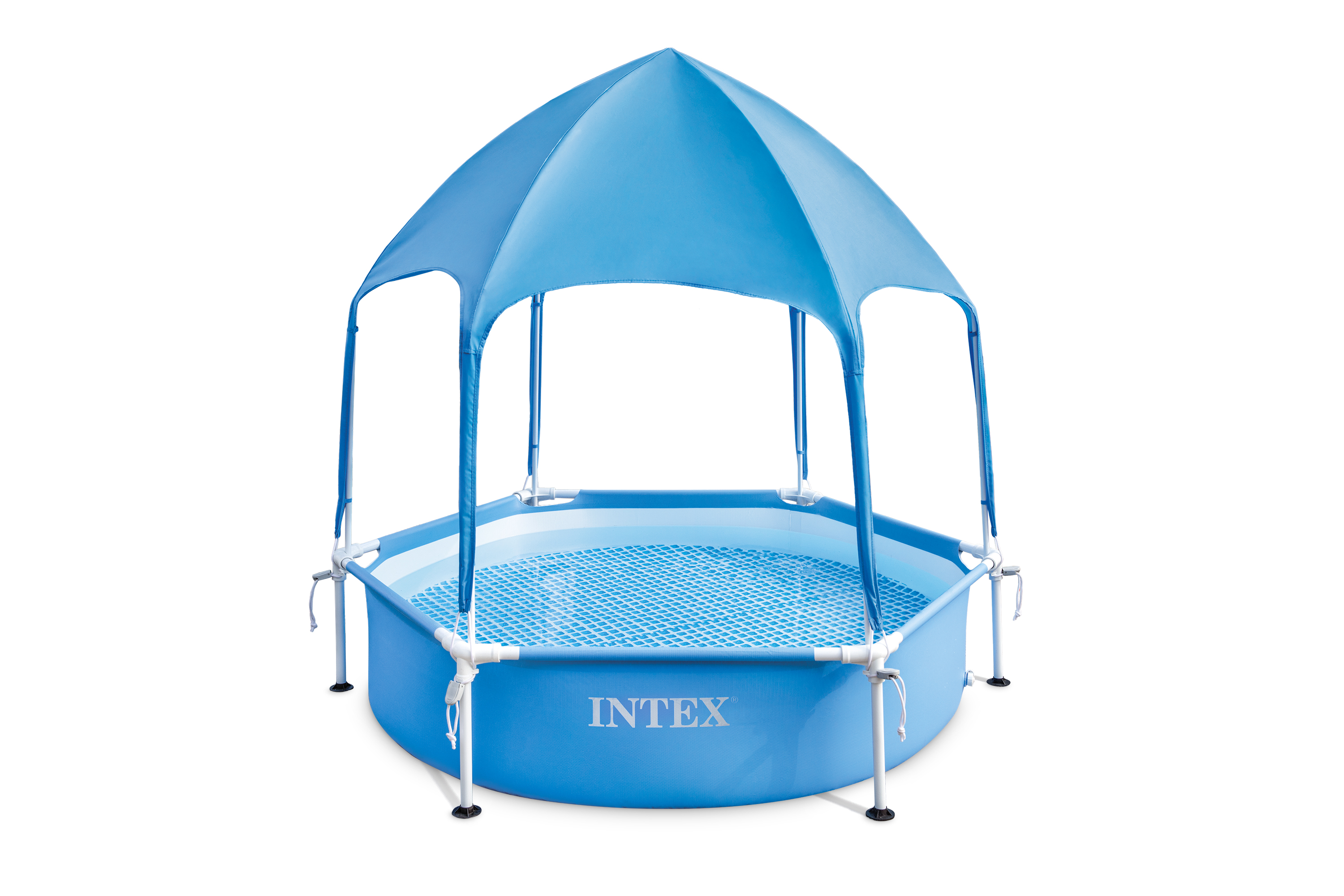 Каркасный бассейн Intex 28209, Canopy Metal Frame 183х38см с навесом, 700л