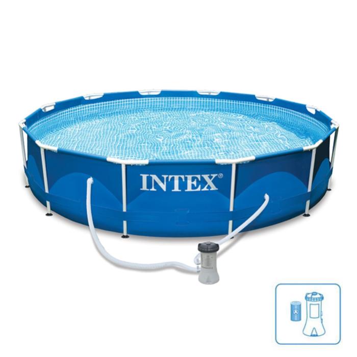 Каркасный бассейн Intex 28212, Metal Frame 366х76см, 6503л, фильтр-насос фото 2