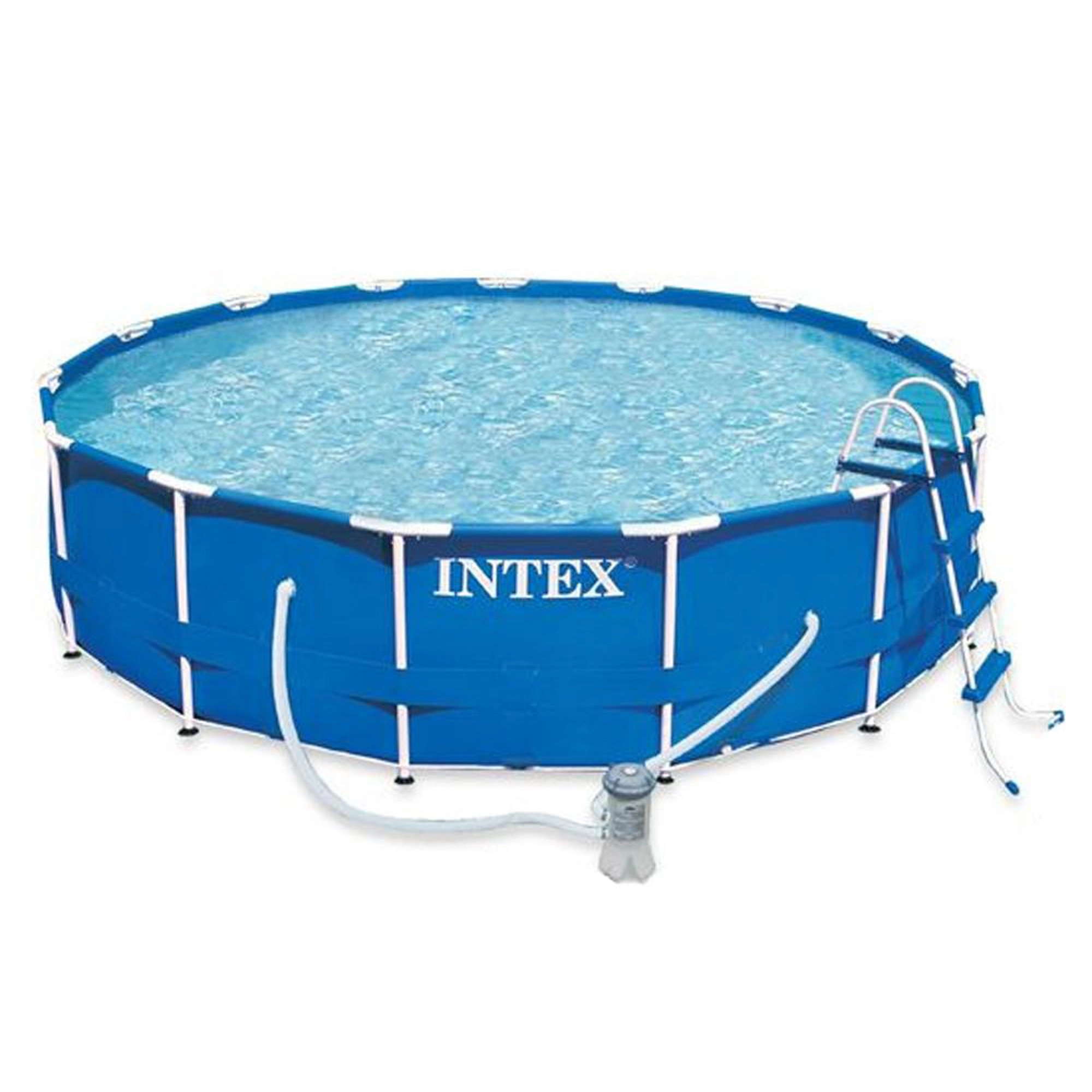 Каркасный бассейн Intex 28236, Metal Frame 457х122см, 16805л, фильтр-насос, лестница, тент, подстилка