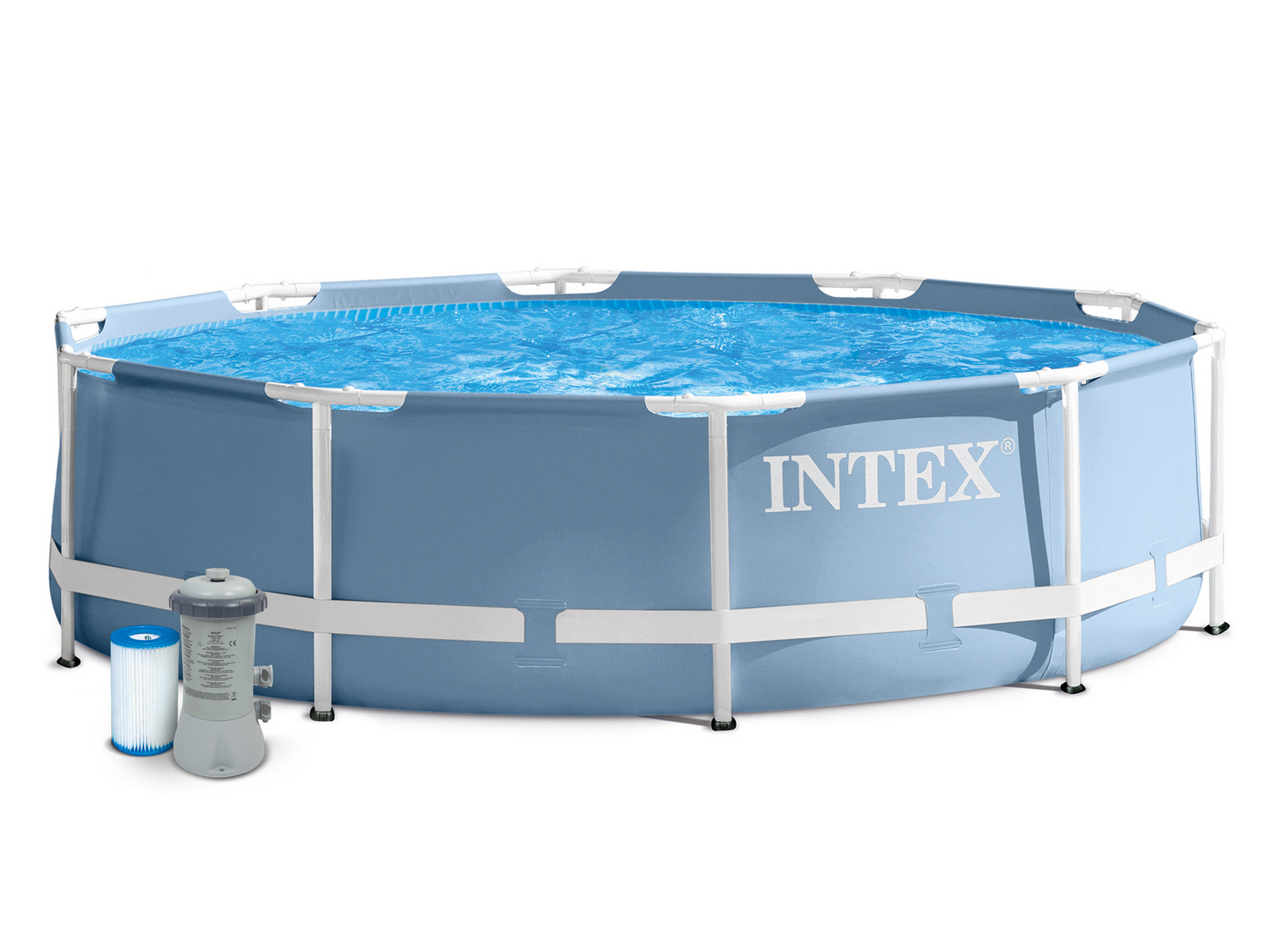 Каркасный бассейн Intex 28712, Prism Frame 366x76см, 6503л, фильтр-насос фото 1