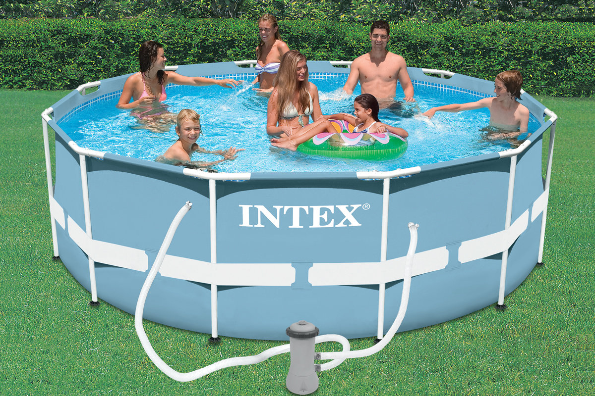 Каркасный бассейн Intex 28718, Prism Frame 366х98см, фильтр-насос, лестница, 9400л, 41кг