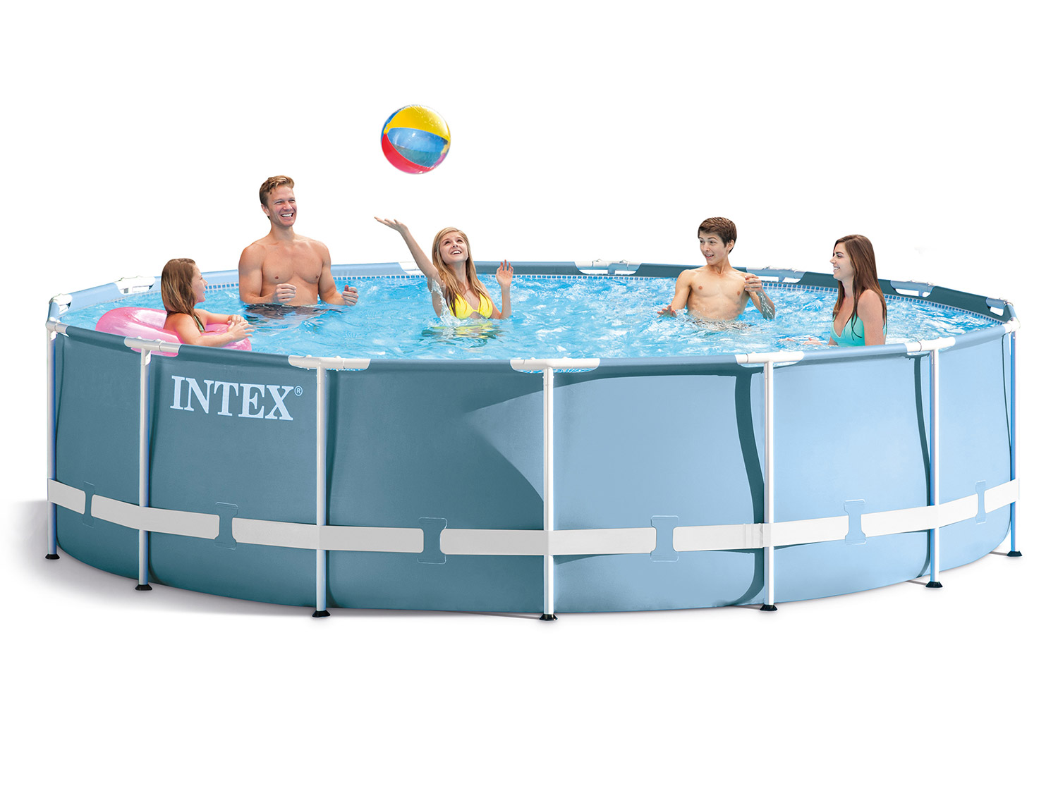 Каркасный бассейн Intex 28752, Prism Frame 549x122см, 24311л, фильтр-насос, лестница, тент, подстилка фото 1