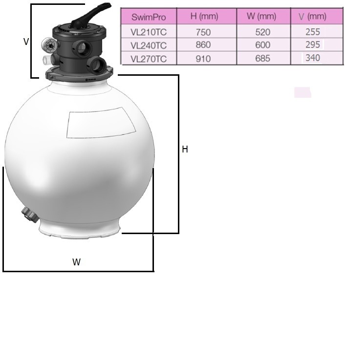Фильтр Hayward SwimPro VL240T (D600) фото 4