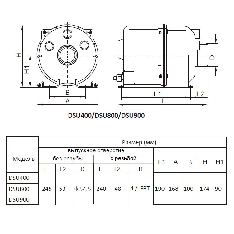 Компрессор одноступенчатый AquaViva DSU 900 (110 м3/ч, 220 В) , с подогревом воздуха 180 Вт фото 4