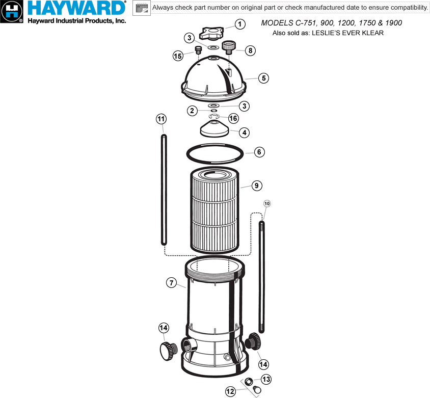 Фильтр картриджный Hayward Star Clear 20m3/h фото 3