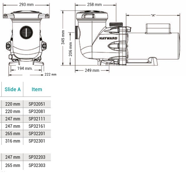 Насос Hayward Tristar SP32161 (1.5 HP) фото 6