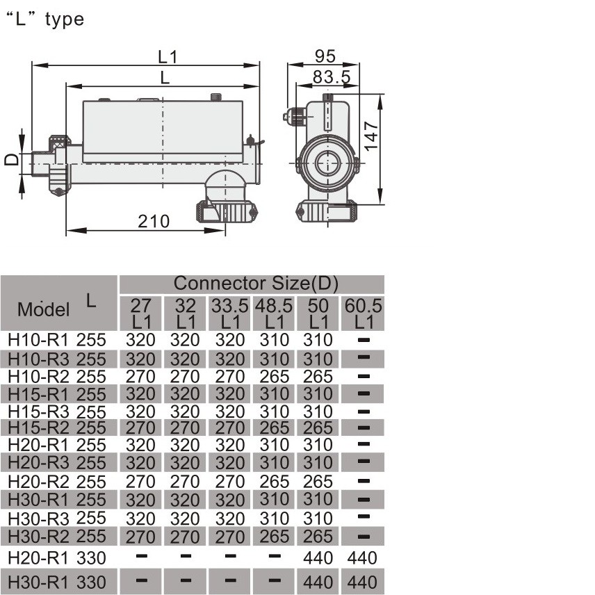 Электронагреватель LX pumps EH30-R2 3 кВт 230В фото 2