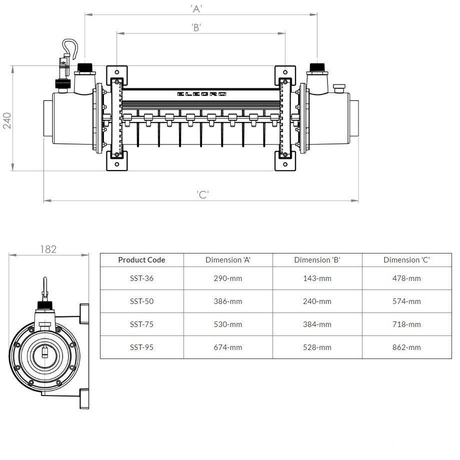 Теплообменник Elecro SST 75 кВт фото 4