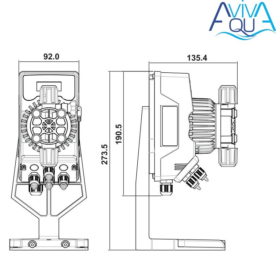 Дозирующий насос AquaViva Ph/Cl 5л/ч (DRP200NPE0005) с авто. регулир. фото 5