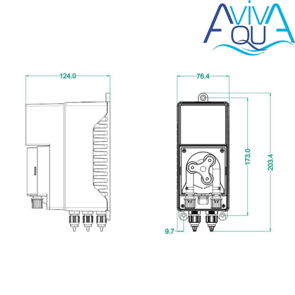 Перистальтический дозирующий насос AquaViva Cl/PH 7 л/ч (KTHX) с авто-дозацией, регулир.скор. фото 6