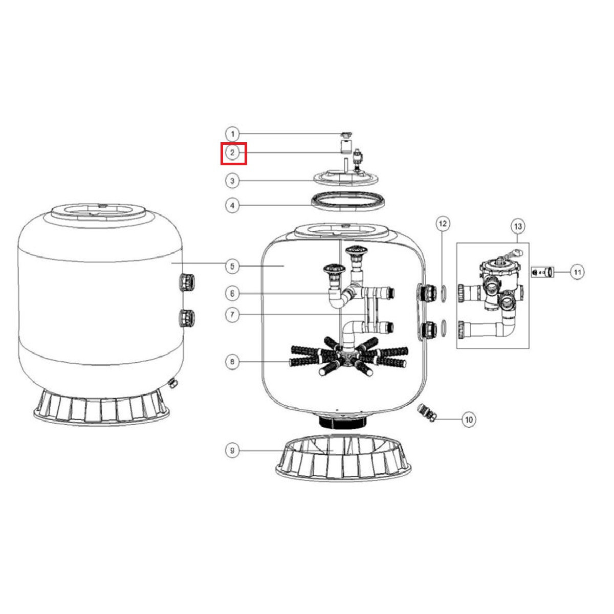 Крепежная планка для смотрового окна фильтра Aquaviva L1200-2500 фото 2