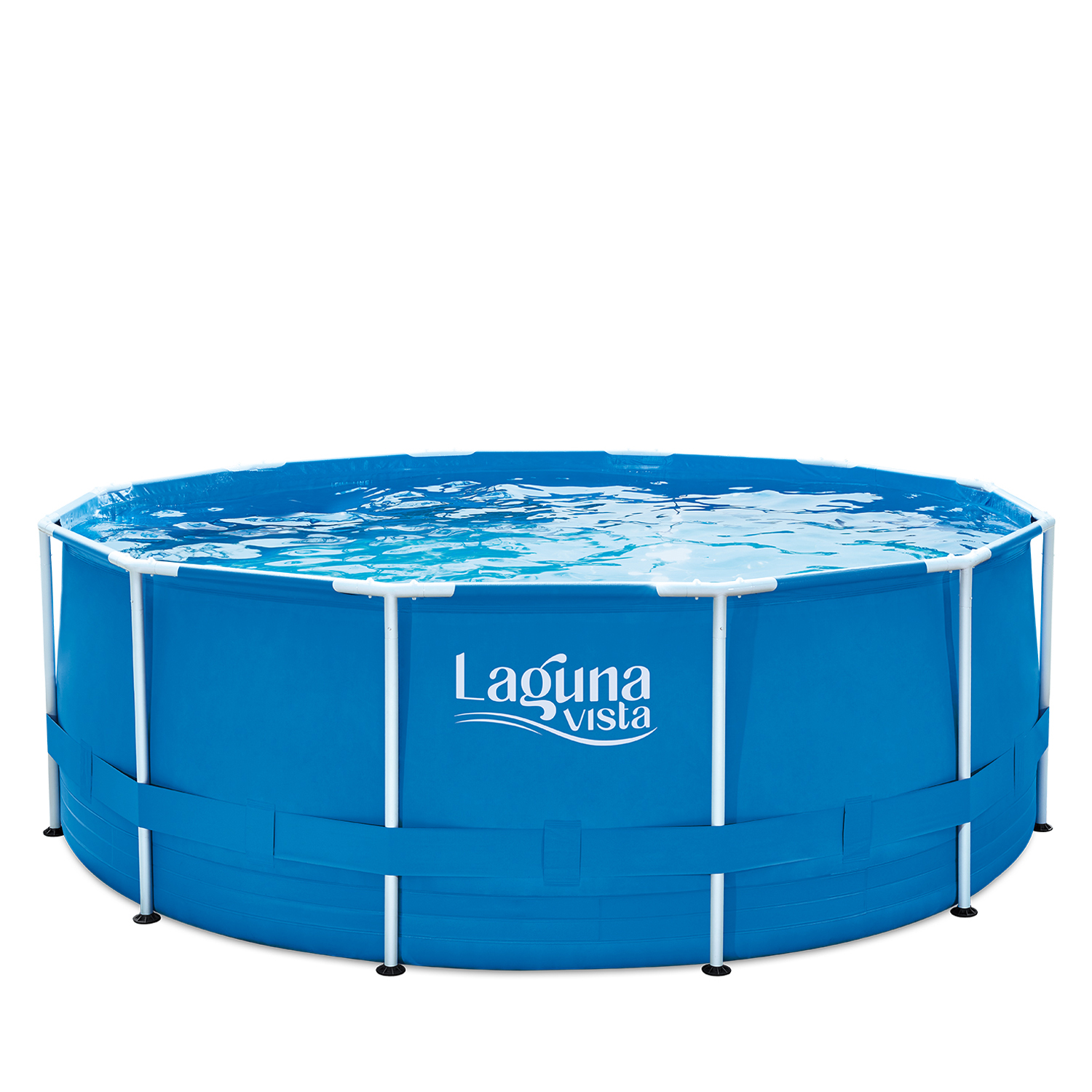 Каркасный бассейн Polygroup P20-1252-B, 366х132см, 10250л, фильтр-насос, лестница, тент, подстилка, наб.д/чистки, скиммер