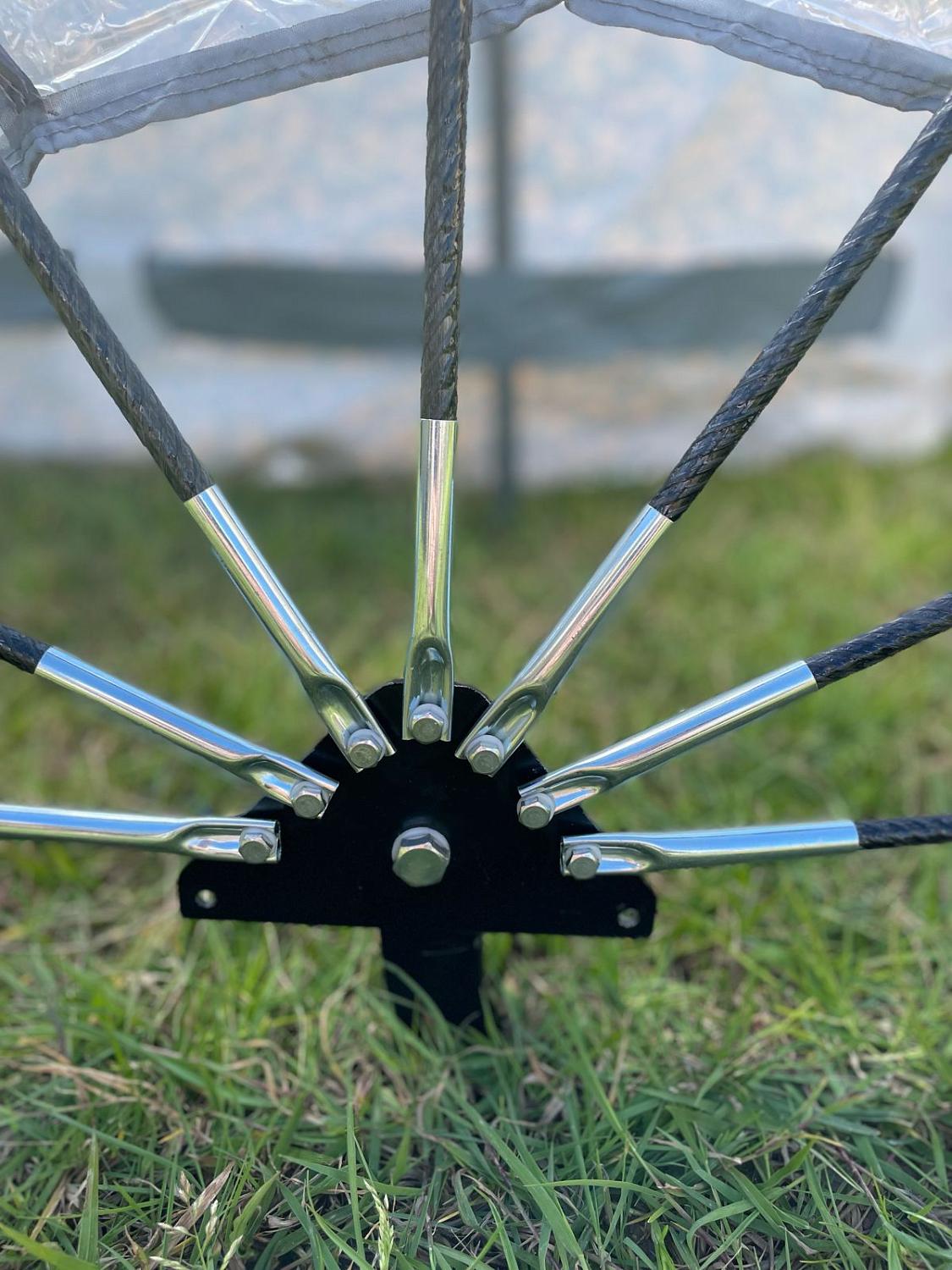 Круглый купольный тент павильон Pool Tent 5,0м для бассейнов и СПА, серый фото 5