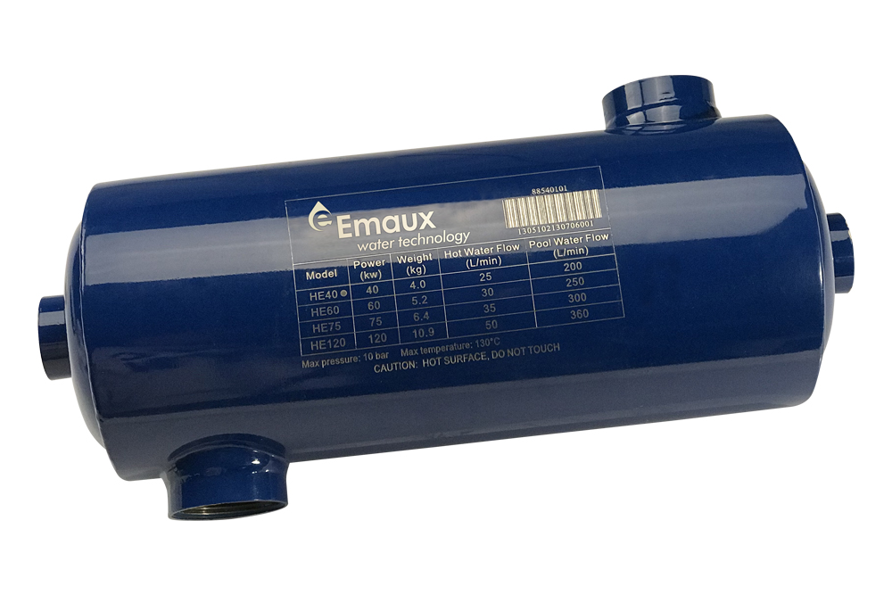 Теплообменник (120 kw) (вертик.) HE120 Emaux 88540104/9170104 фото 2