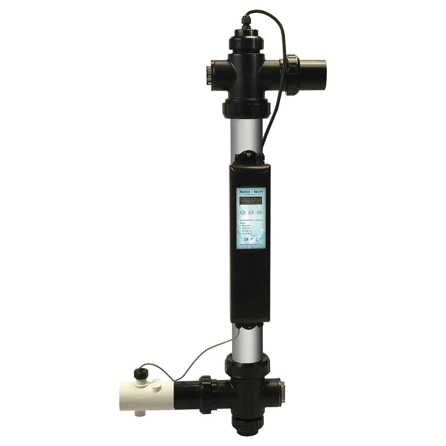 Установка ультрафиолетовая Emaux Nano Tech UV-C Amalgam Timer Flow NT-UV130-TF 88049030 фото 2